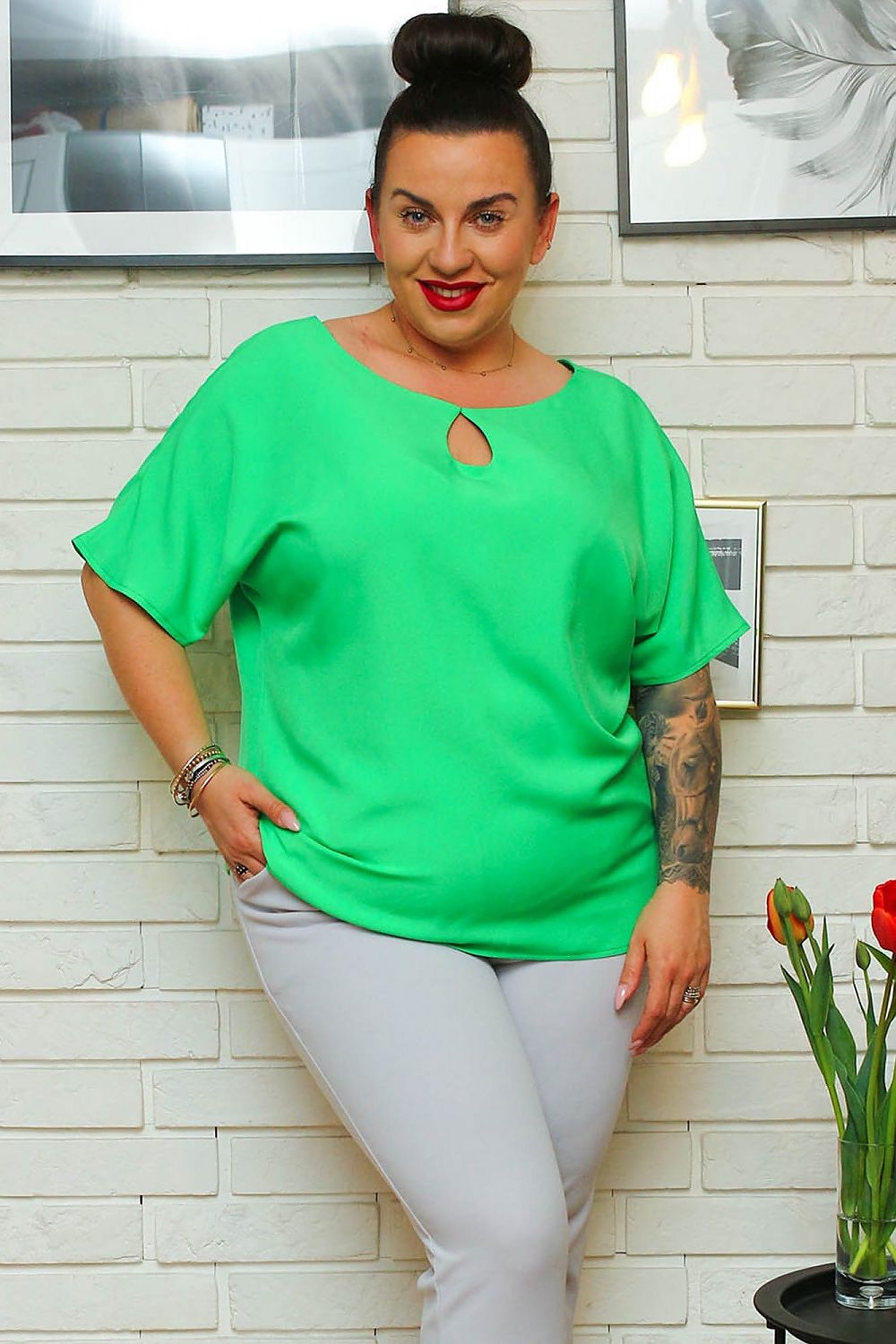 Plus size blouse model 169032 Karko